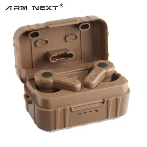 Shooting Electronic Earplugs, Military Tactical Earplugs Brown Case